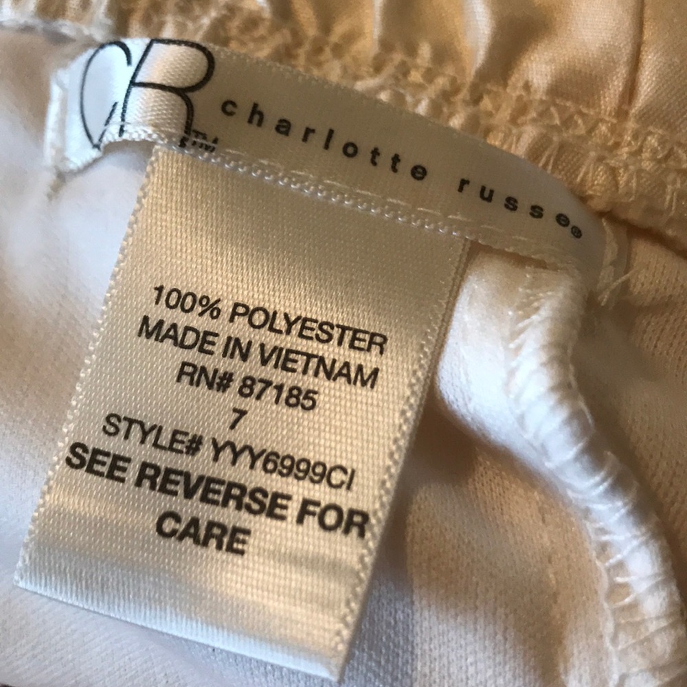 COPY - Charlotte Russe ivory halter style dress.